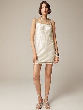 Anna October© X J.Crew Layered Mini Dress in Textured Satin (No Tulle) 6 #A3086